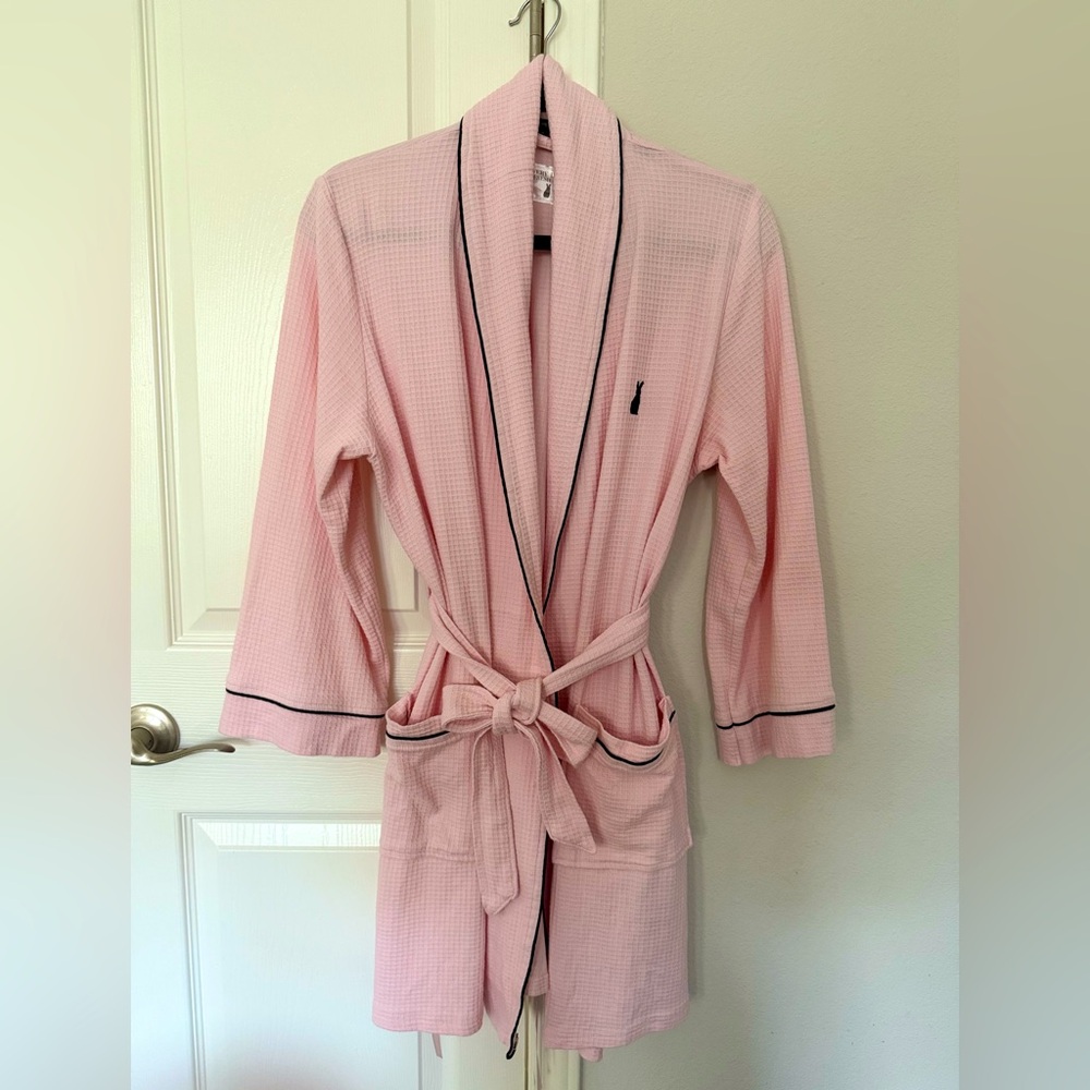 Ann Summers Baby Pink Waffle Knit Robe